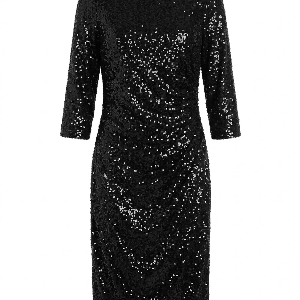 JS Boutique New York Black Sequin Sheath Dress - Women's Evening Dress size M